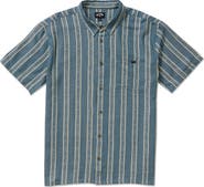 Billabong Sundays Stripe Jacquard Short Sleeve Cotton Button-Up Shirt