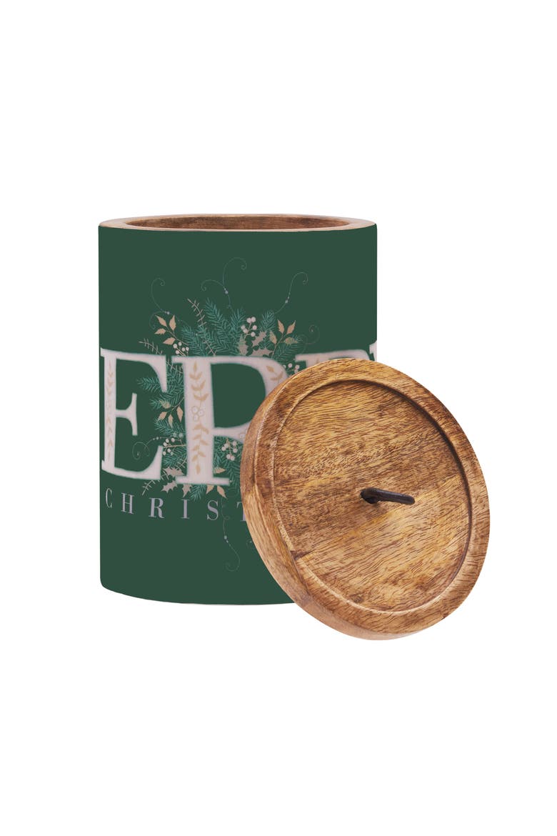 Emerald Christmas Large Canister, Alternate, color, Green