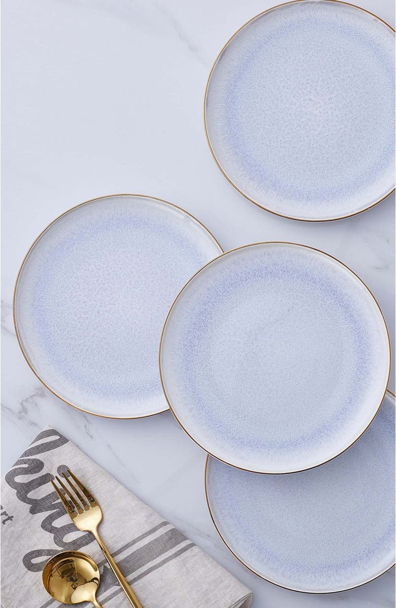 Stone Lain Josephine Porcelain 4-Piece Salad Plate Set, Alternate, color, Lavender