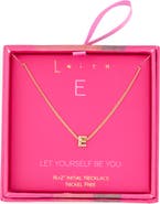 Leith Let Yourself Be You Bubble Initial Pendant Necklace