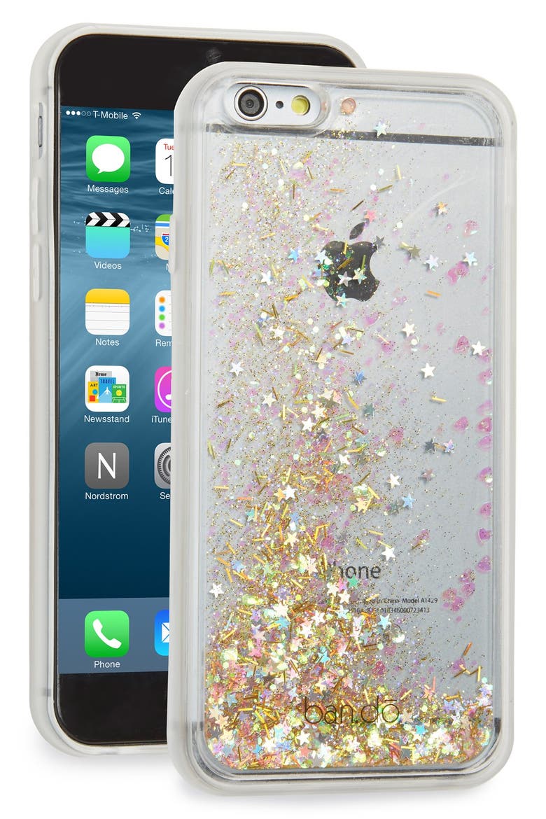 'Glitter Bomb' iPhone 6 & 6s Case, Main, color, GOLD/ MULTI