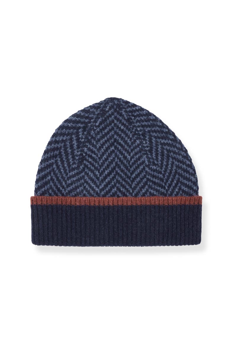 Chevron Beanie, Main, color, NAVY