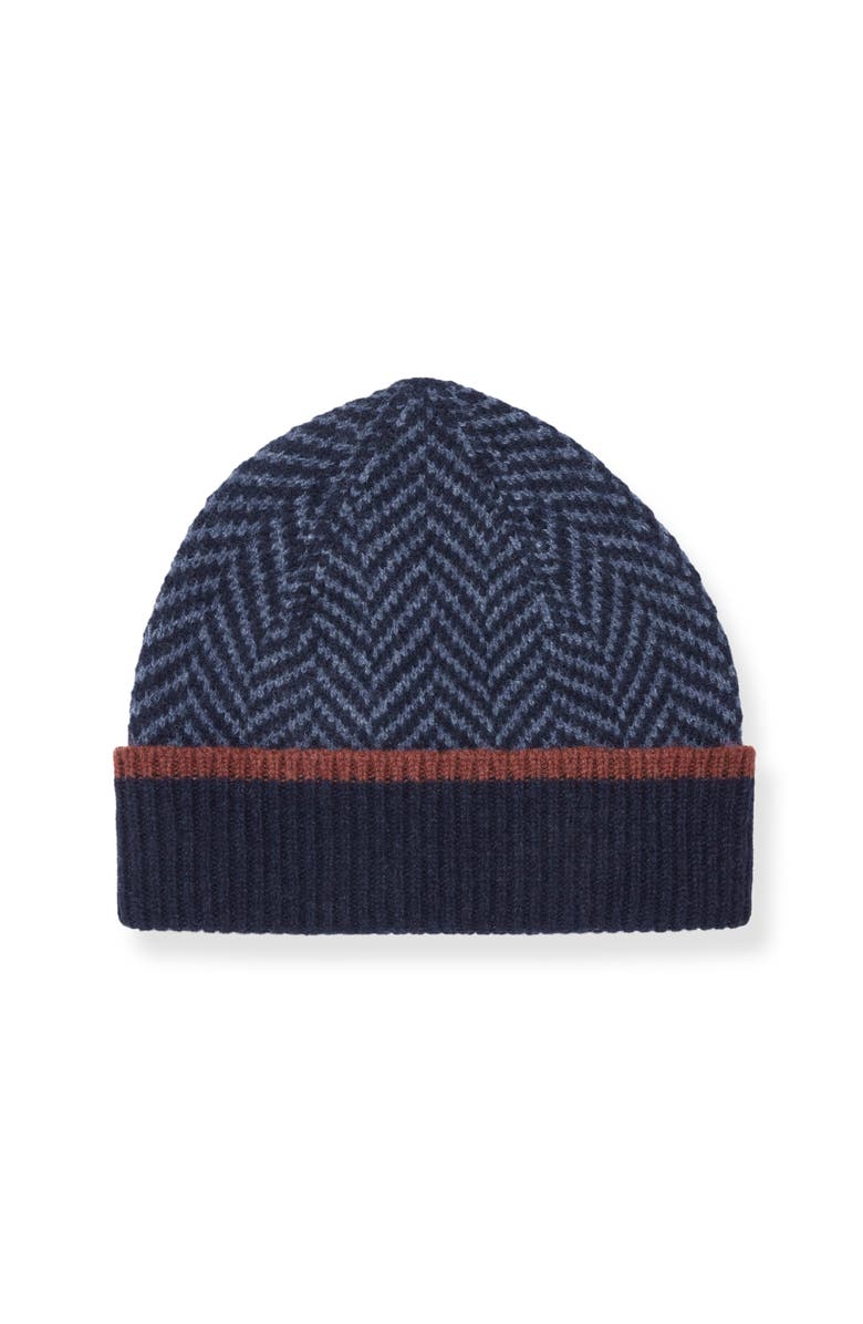 Celtic & Co. Chevron Beanie, Main, color, Navy