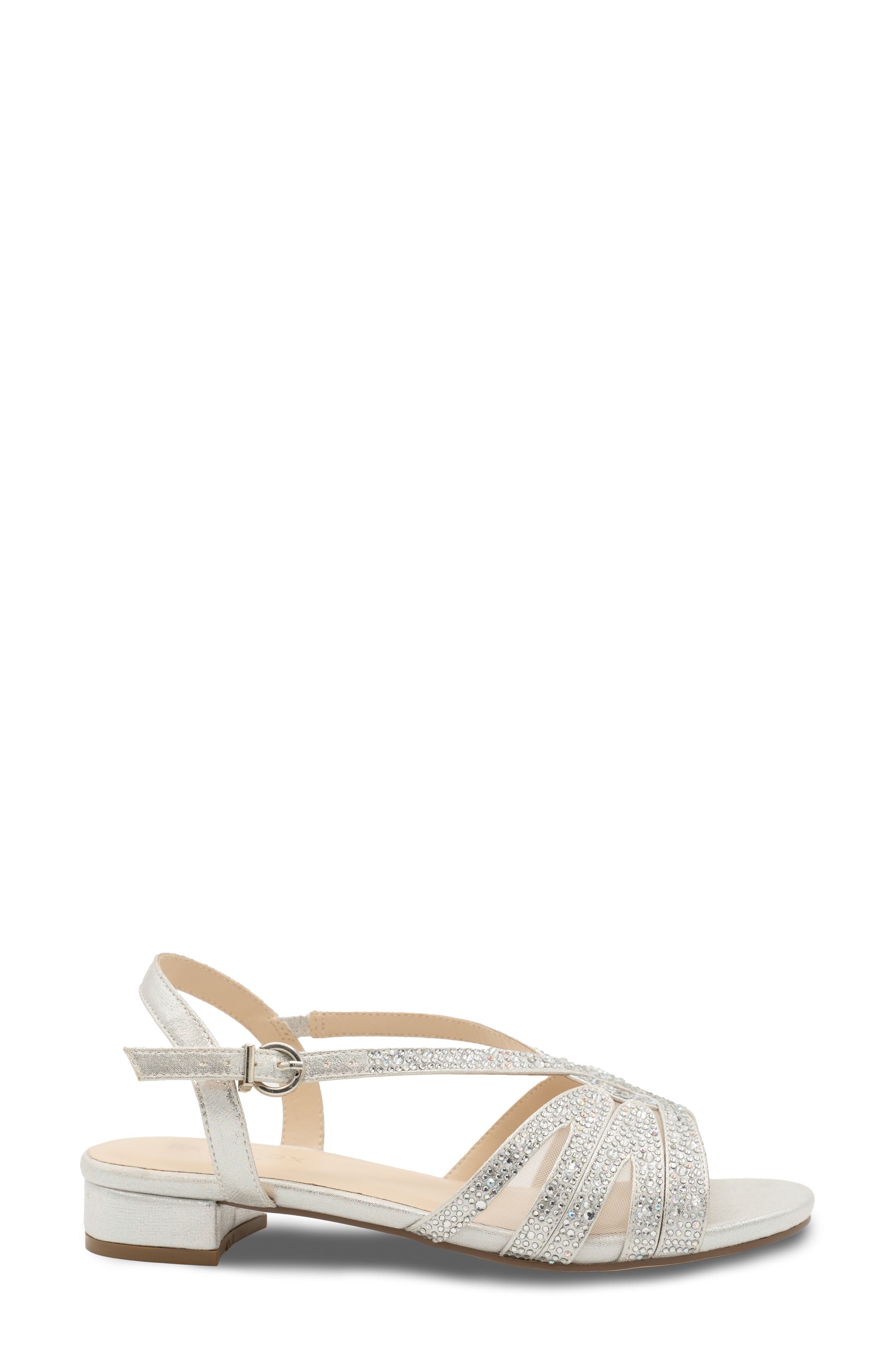 Paradox London Pink Quest Ankle Strap Sandal, Alternate, color, Silver
