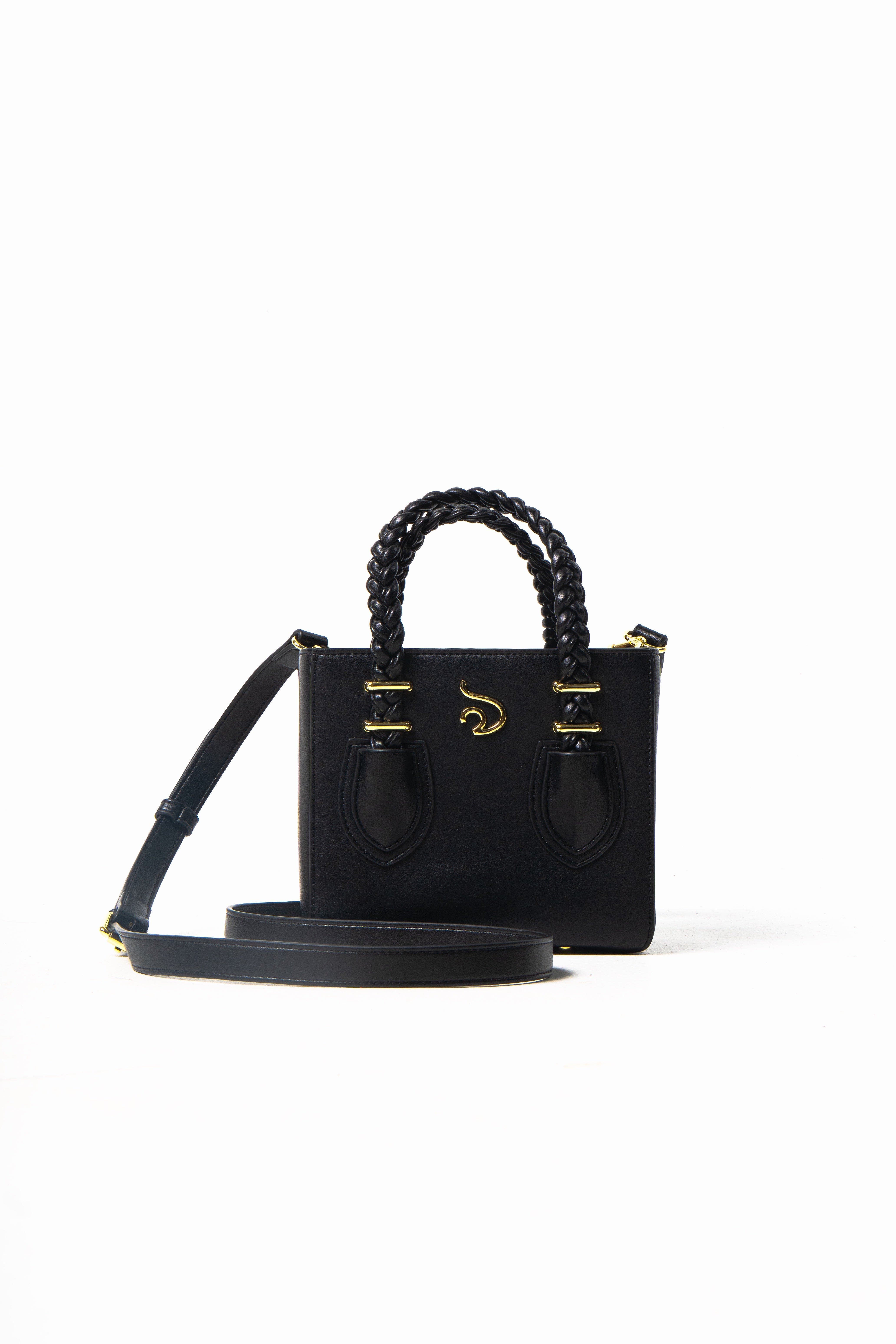 Mèsan Boxy Tote, Main, color, Black And Gold