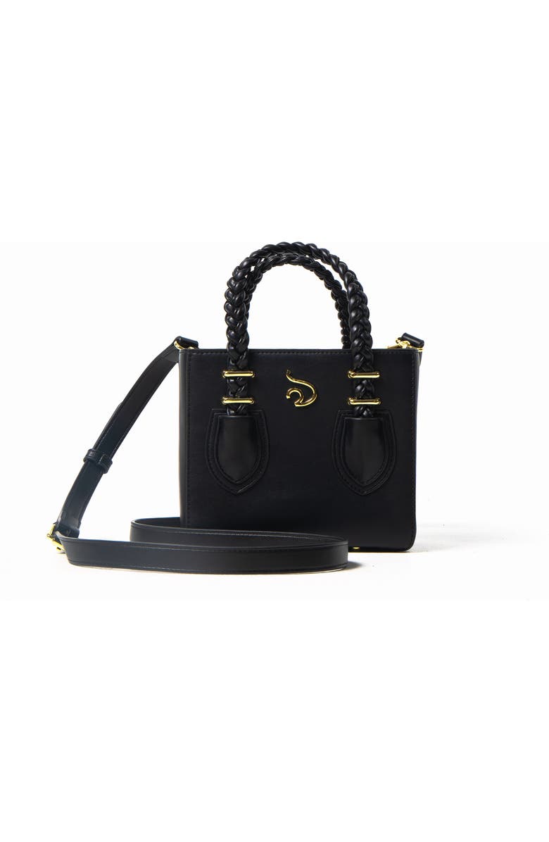 Mèsan Boxy Tote, Main, color, Black And Gold