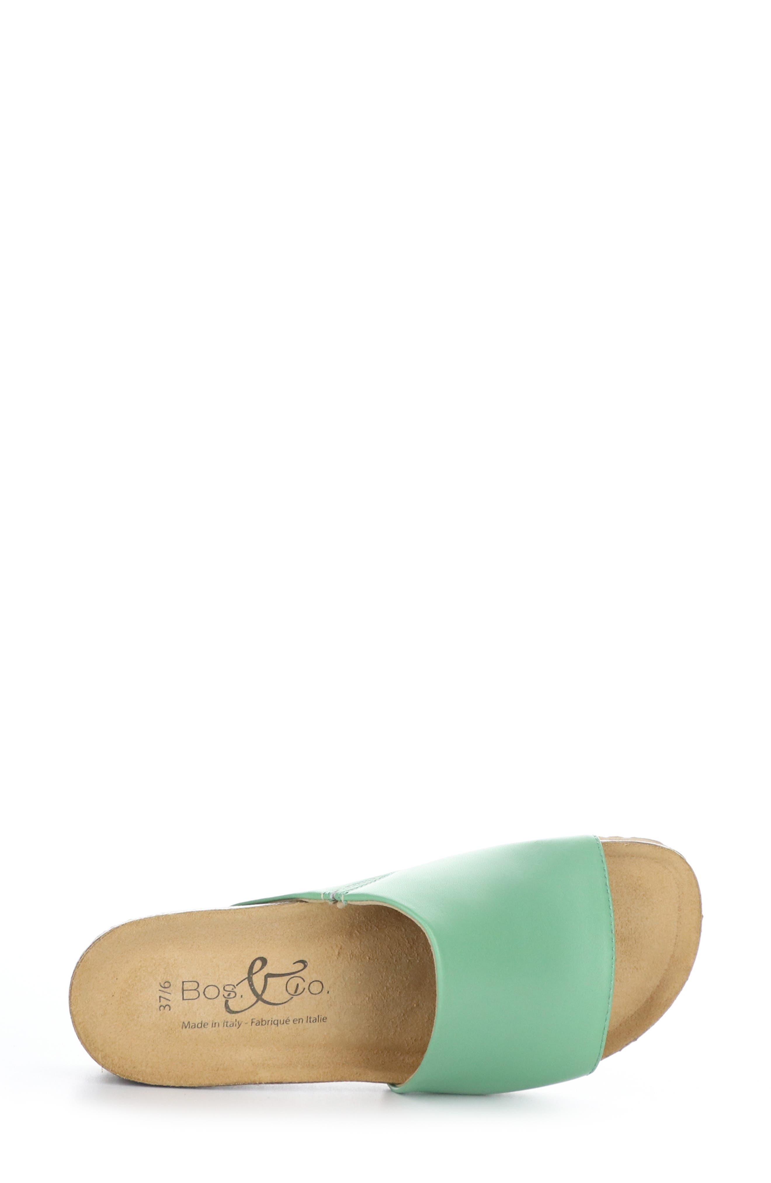 Bos. & Co. Lux Slide Sandal, Alternate, color, Mint Nappa