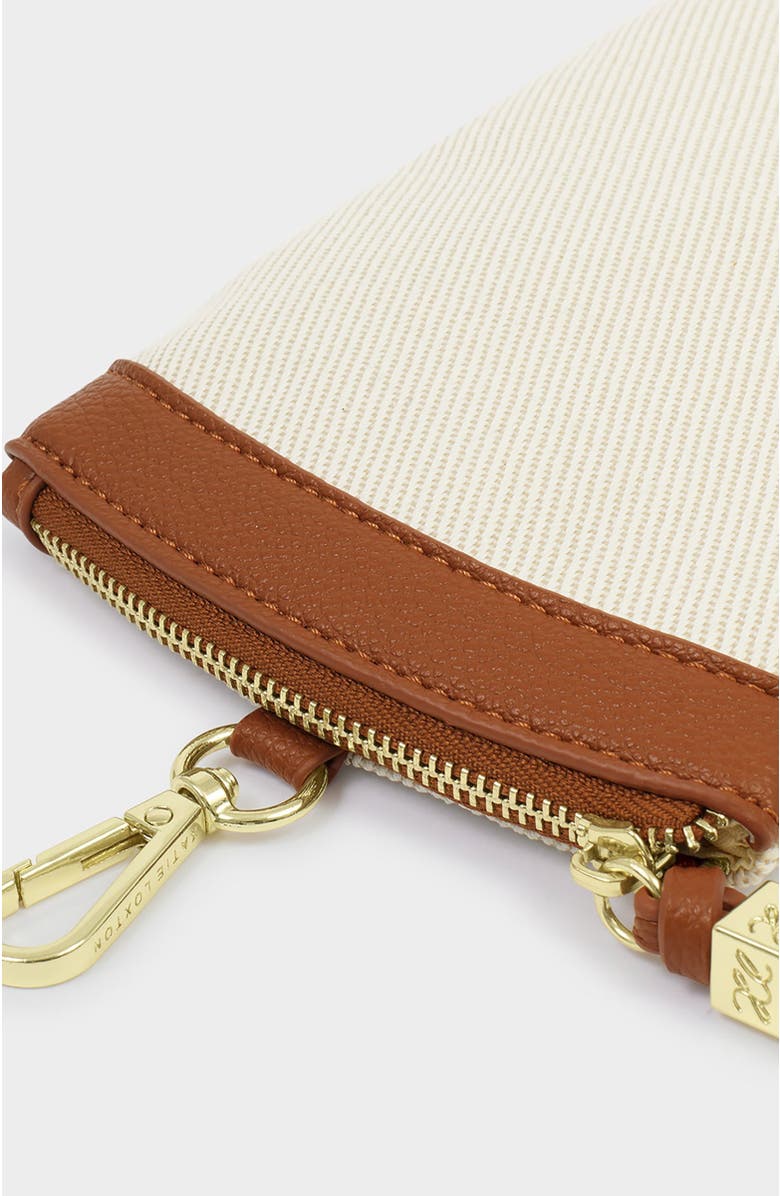 Katie Loxton Clip On Sunglasses Case, Alternate, color, Canvas/ Cognac