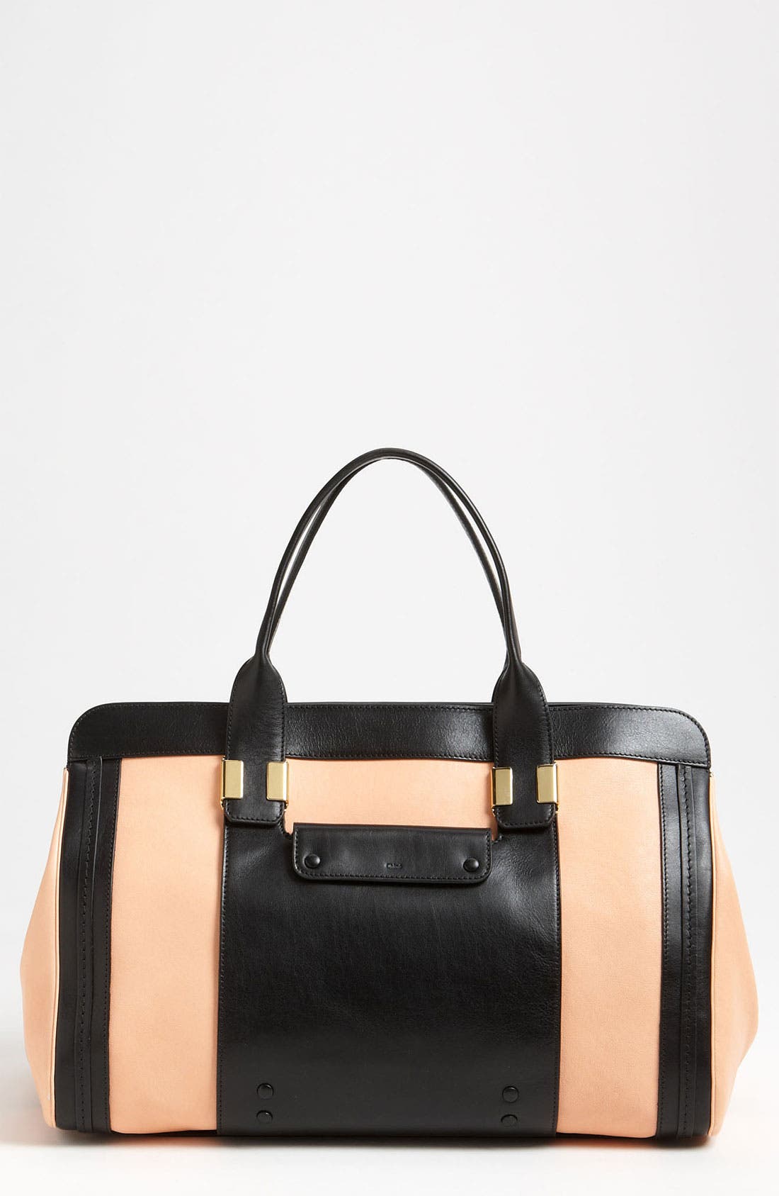'Alice - Large' Leather Tote, Main, color, SUNRISE