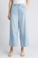 HIDDEN JEANS High Waist Raw Hem Wide Leg Jeans