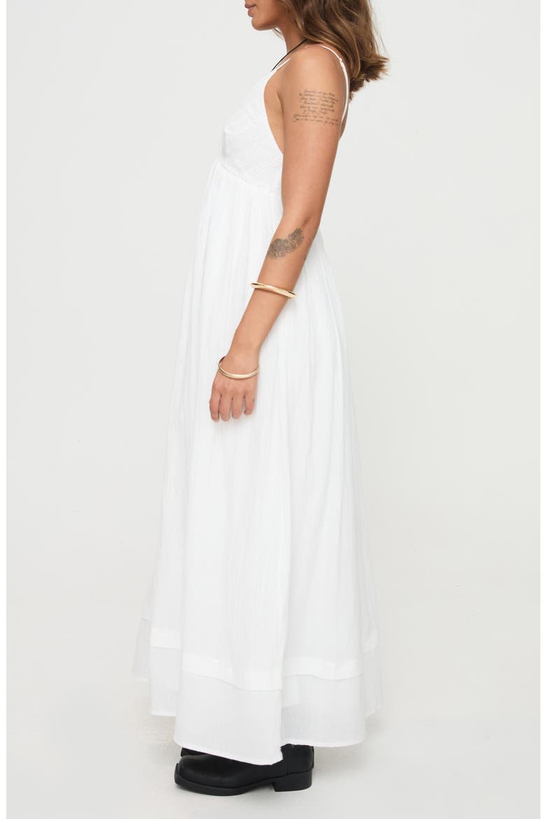 Eriksson Cotton Maxi Sundress, Alternate, color, WHITE