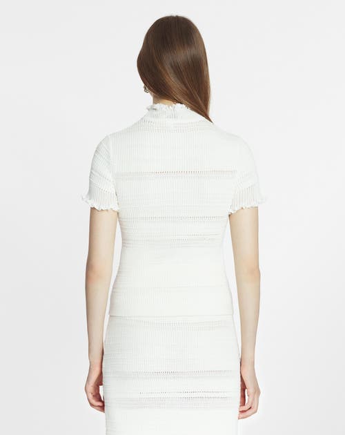 Lanvin Cotton Knitted T-shirt In Ecru