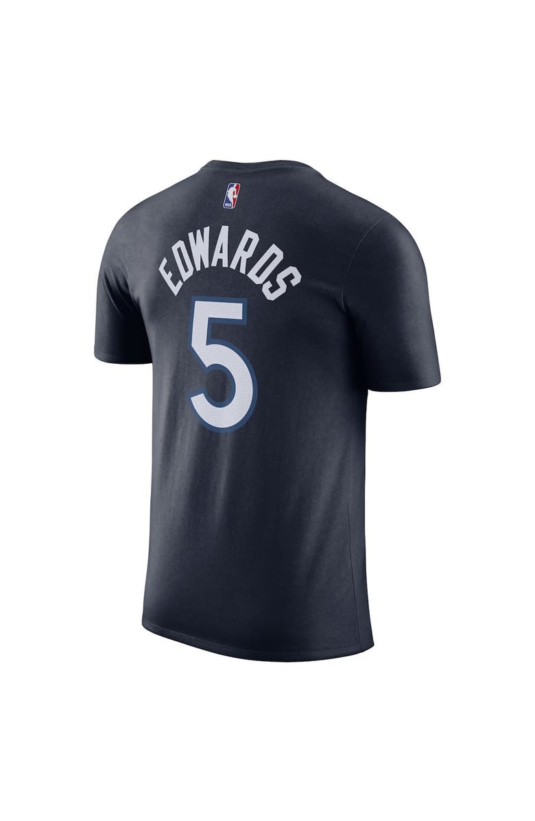 Nike Men's Nike Anthony Edwards Navy Minnesota Timberwolves Icon 2022/23 Name & Number T-Shirt, Alternate, color, Navy