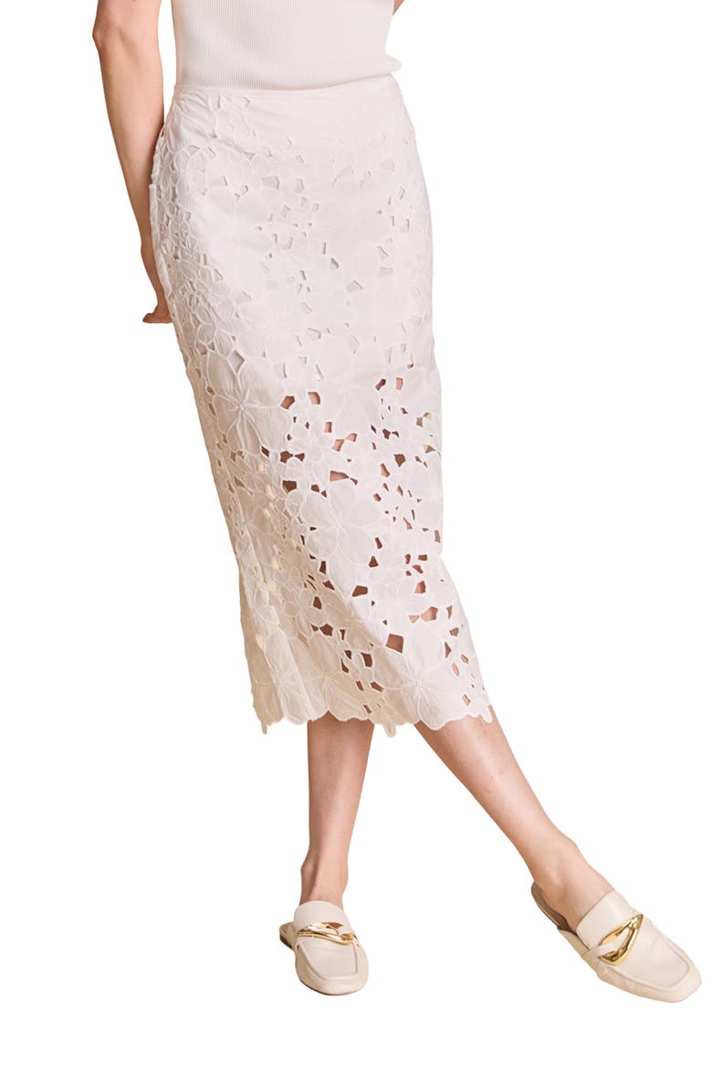 Endless Rose Cutout Lace Midi Skirt, Alternate, color,