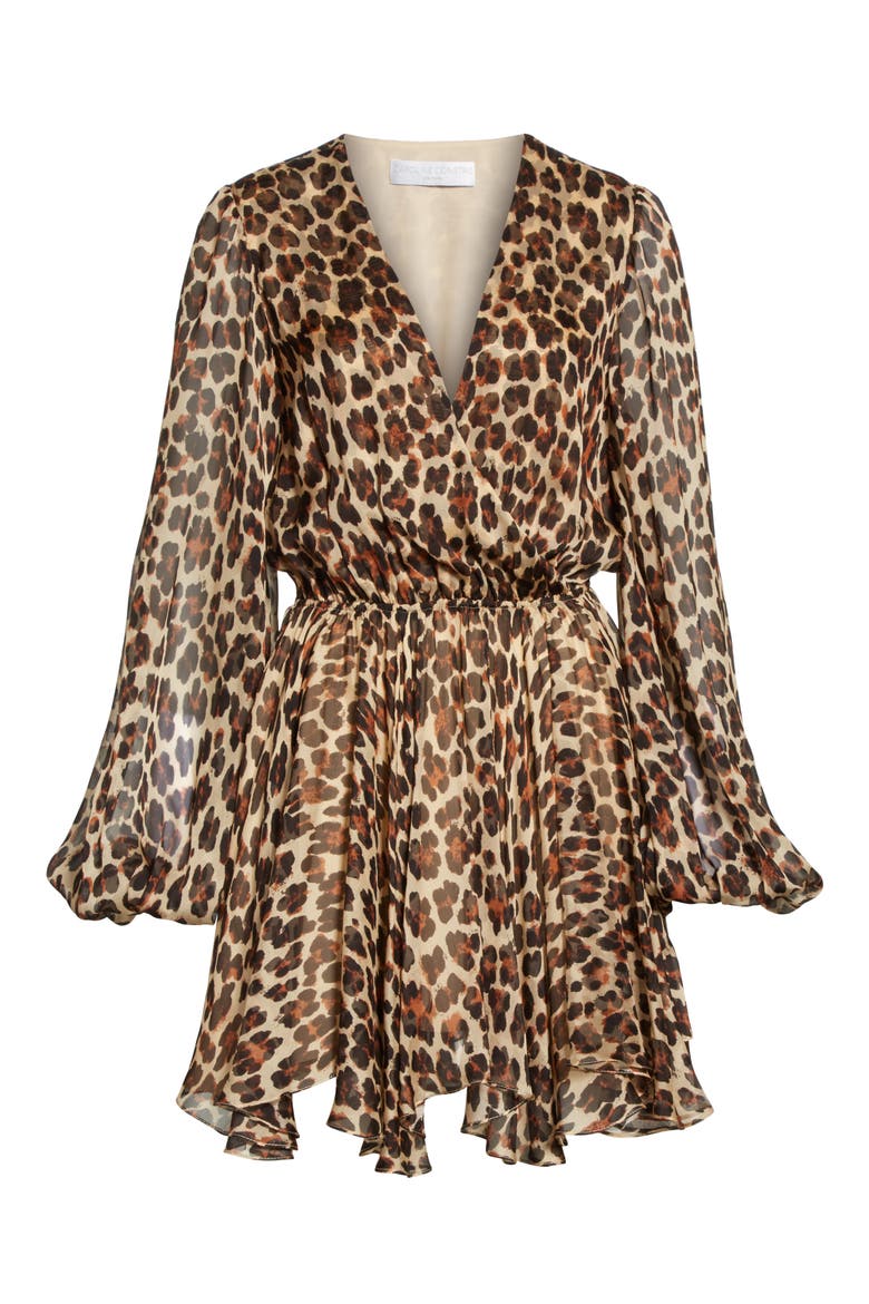 Olena Silk Dress, Alternate, color, LEOPARD