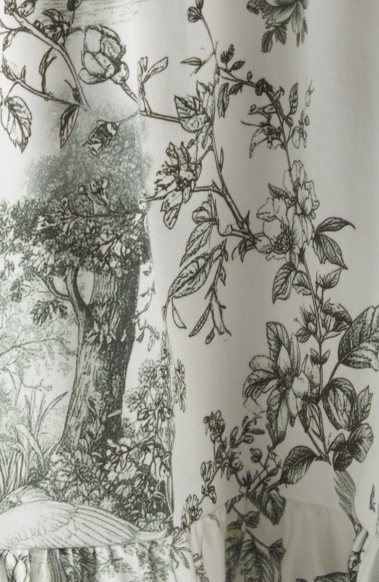 Alice + Olivia Lucy Toile Print Belted Maxi Shirtdress, Alternate, color, Daybreak