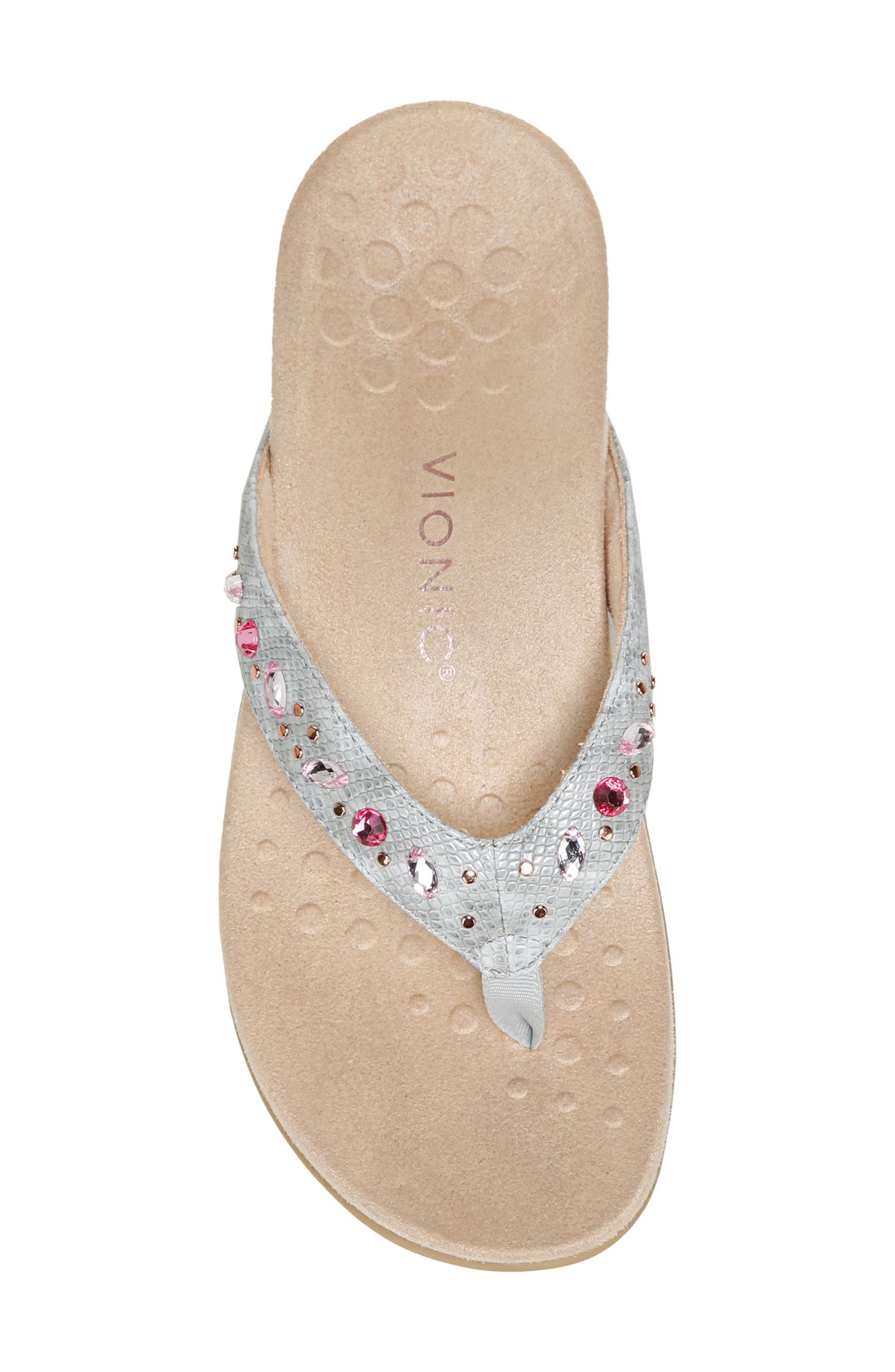 Vionic Lucia Crystal Embellished Flip Flop, Alternate, color, 
