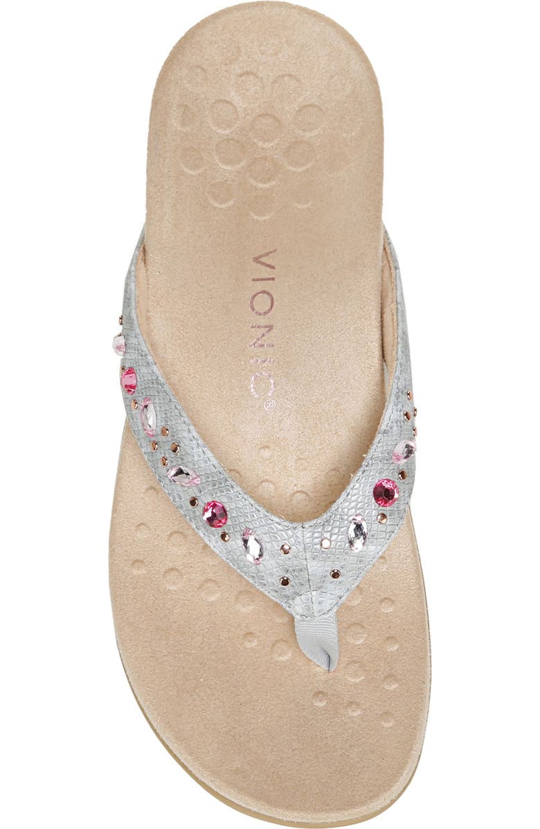 Vionic Lucia Crystal Embellished Flip Flop, Alternate, color,