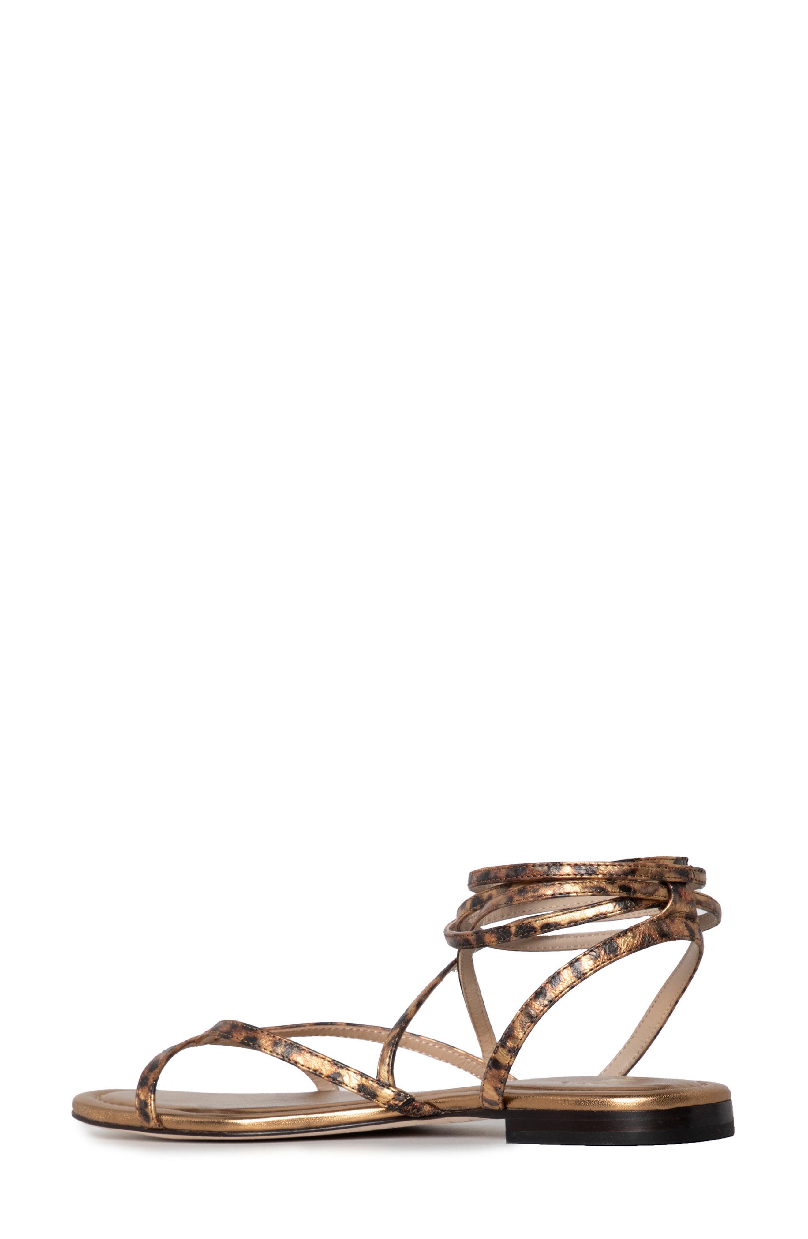 PAIGE Darcy Ankle Wrap Sandal, Alternate, color, Bronze Mlt