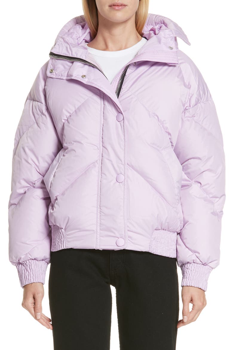 Dunlope Hooded Down Puffer Coat, Main, color, MAURI CRISTAL