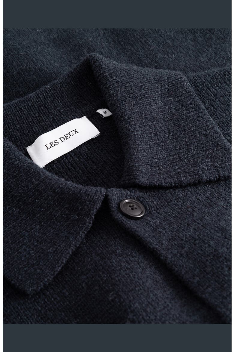 Fischer Wool Milano Knit Overshirt, Alternate, color, DARK NAVY