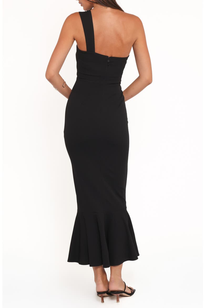 Sasha One-Shoulder Maxi Dress, Alternate, color, BLACK