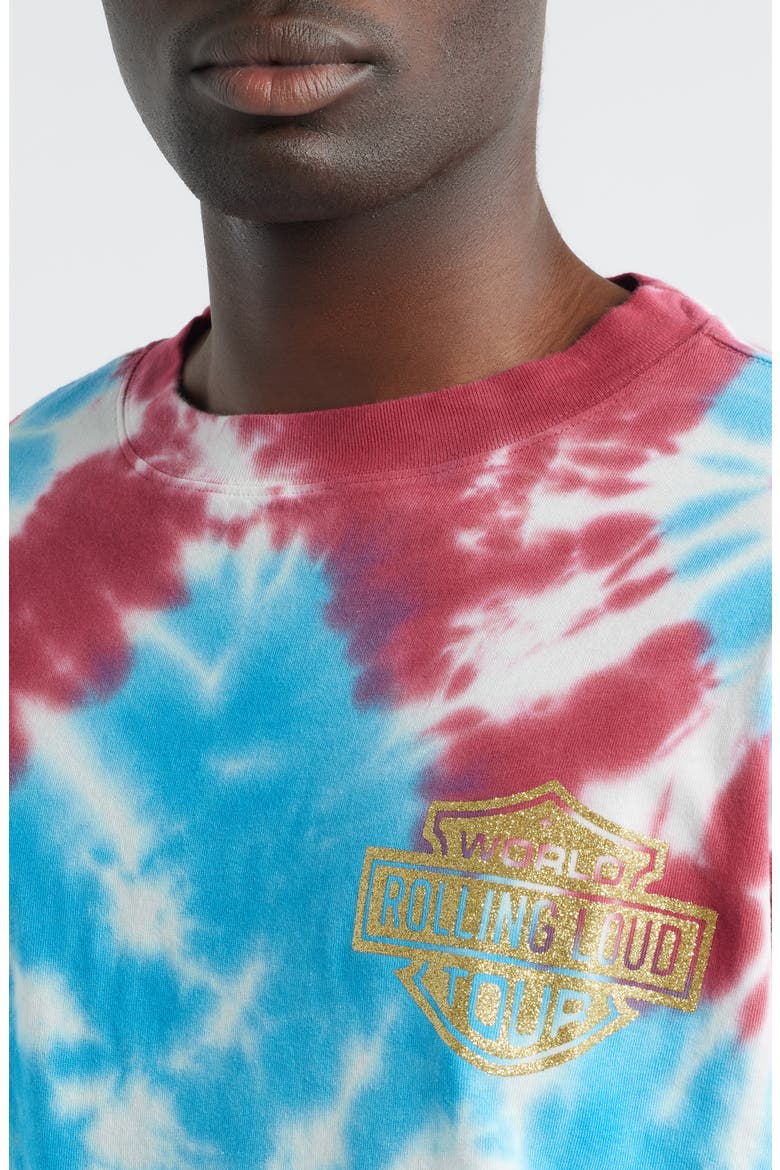 Loud Tie Dye Graphic T-Shirt, Alternate, color, TIE DYE