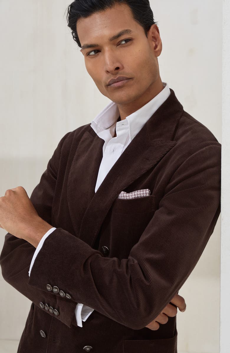 Brunello Cucinelli Corduroy blazer, Alternate, color, Brown