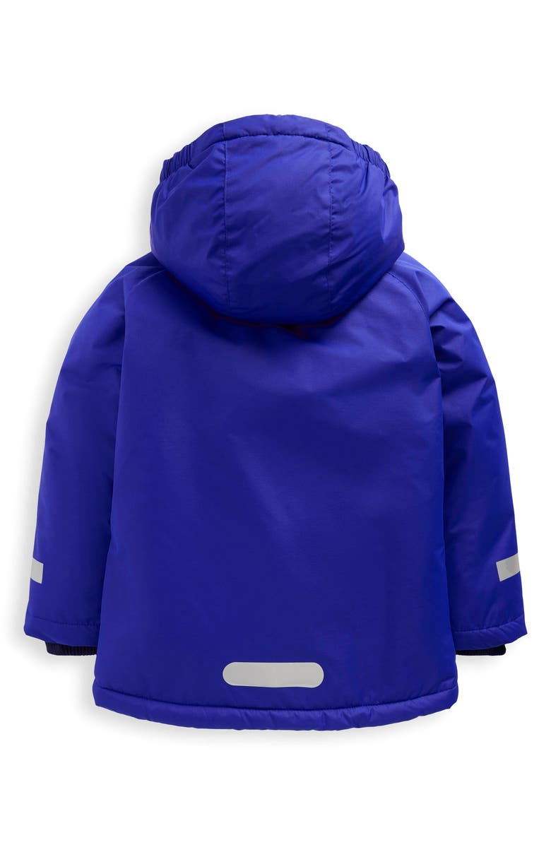 Mini Boden Kids' Fleece Lined Hooded Parka, Alternate, color, Blue