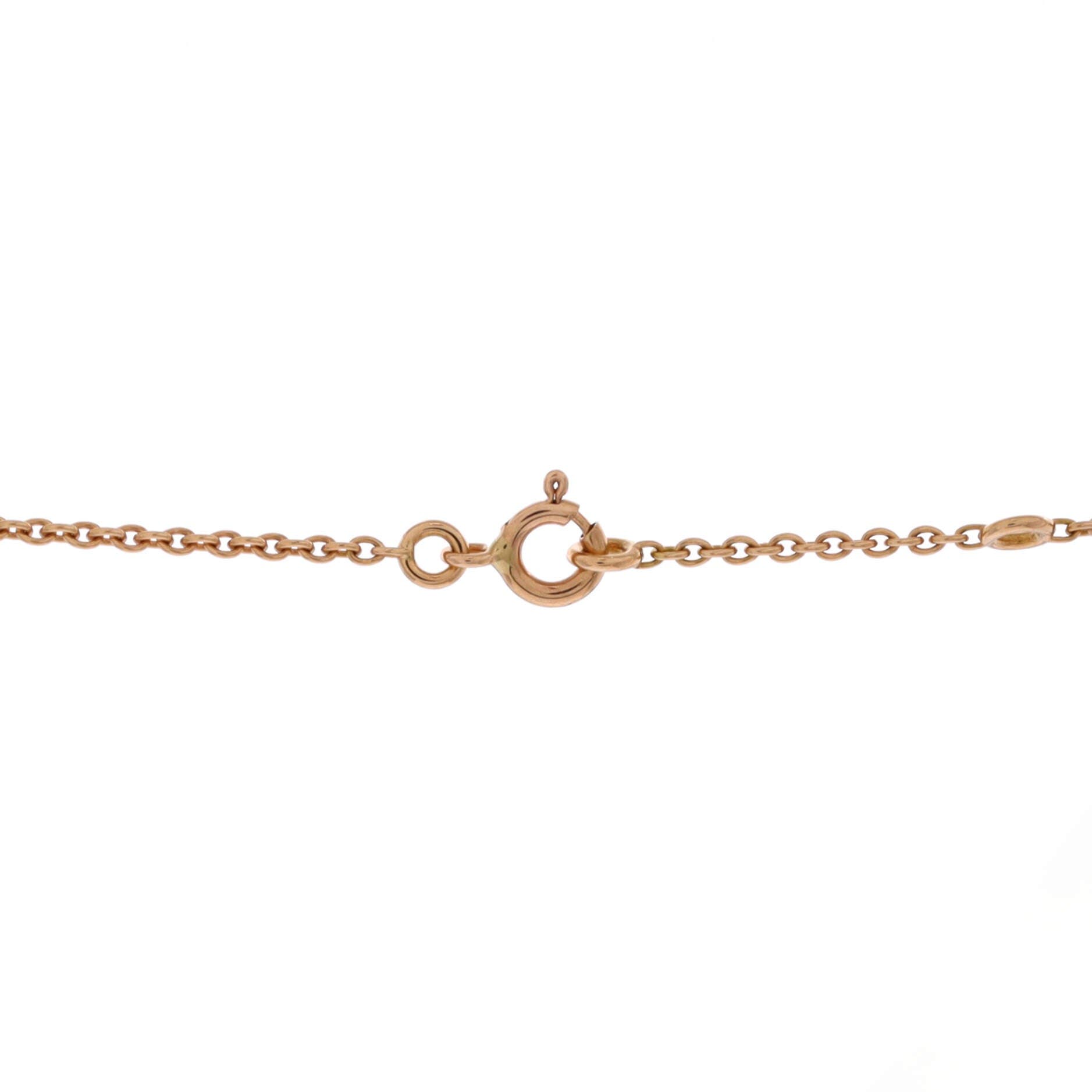 Pre-Owned Hermes Birkin Amulette Pendant Necklace 18K Rose Gold and Diamonds, Alternate, color, Rose Gold