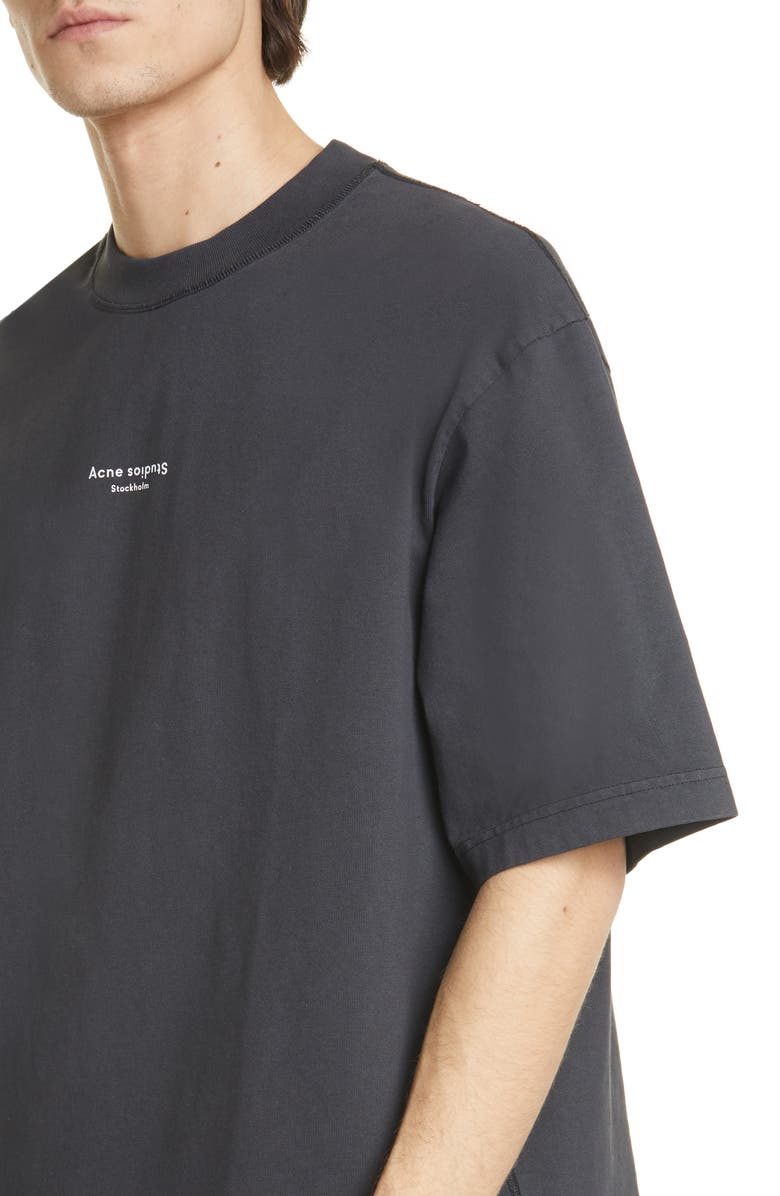 Acne Studios Extorr Stamp Oversize Logo T-Shirt, Alternate, color, 