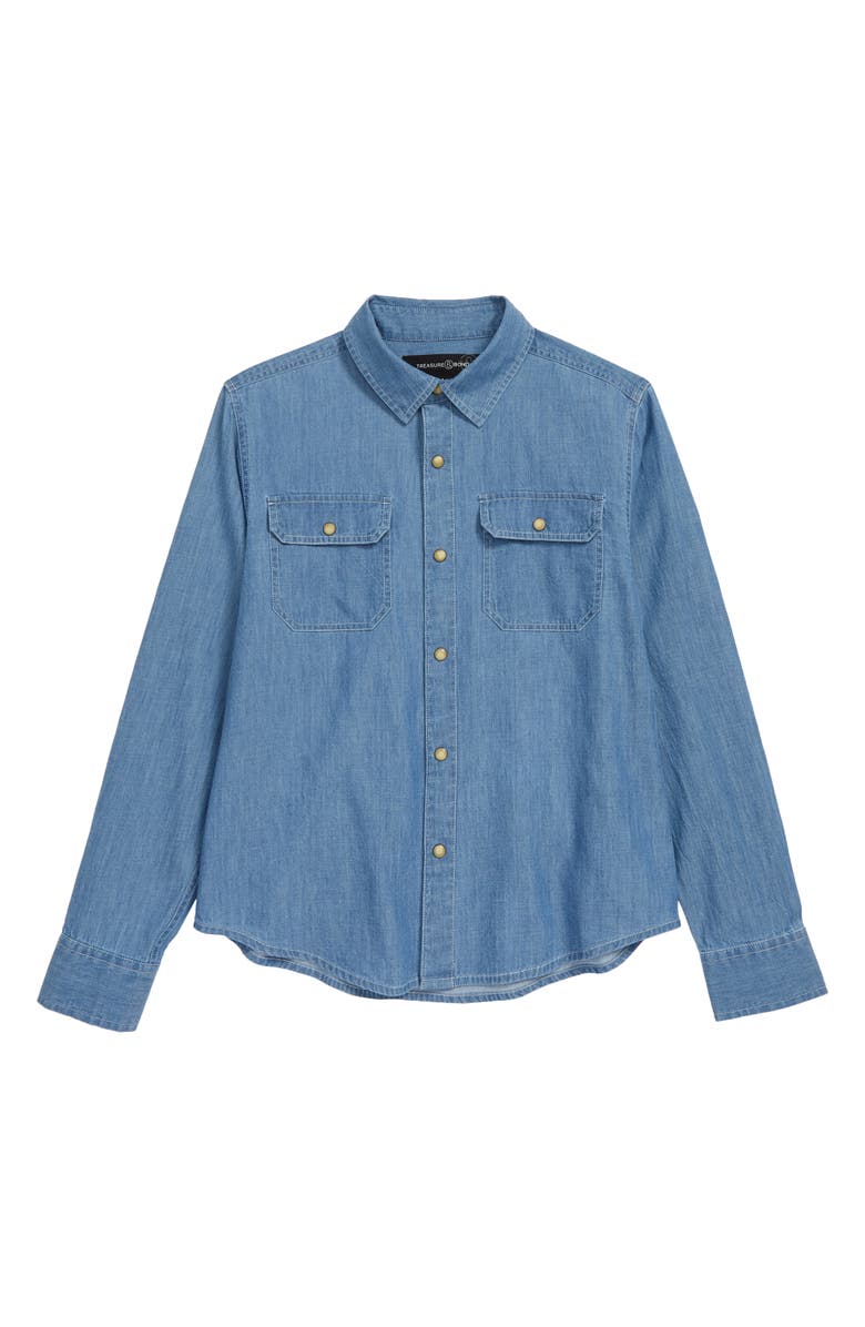 Treasure & Bond Kids' Cotton Utility Shirt, Main, color, 