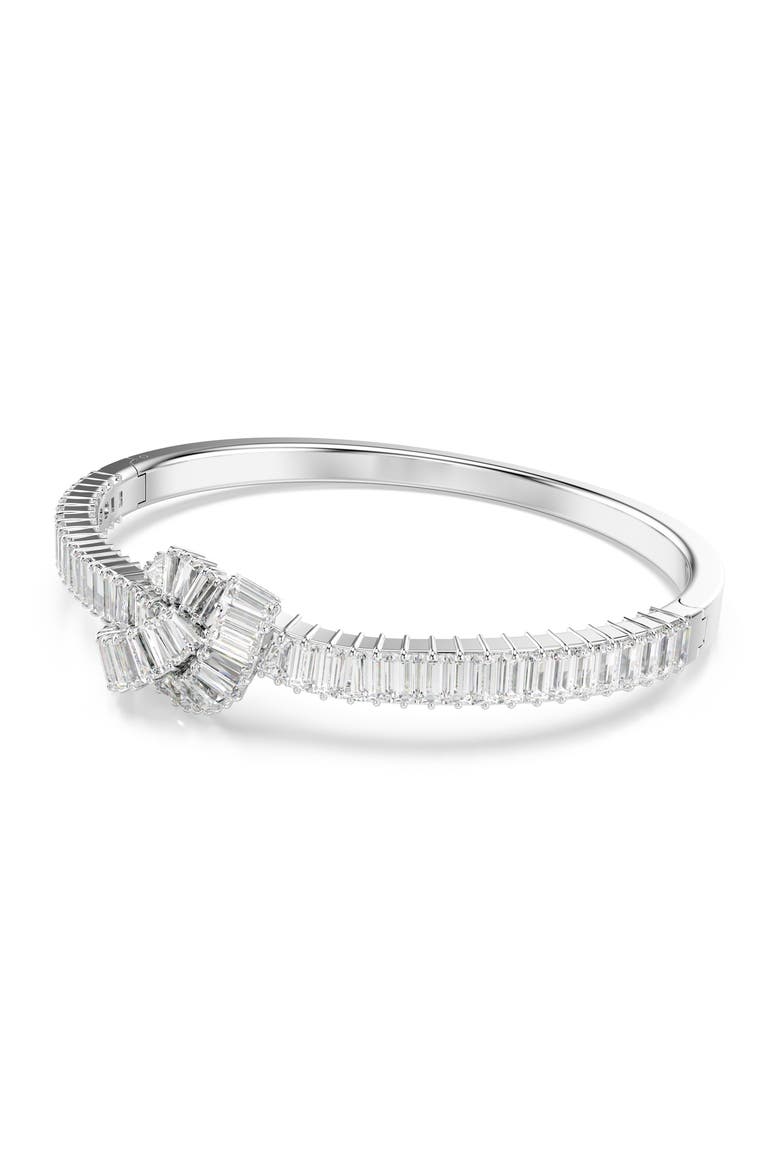 Matrix Knot Bangle Bracelet, Alternate, color, WHITE/ SILVER