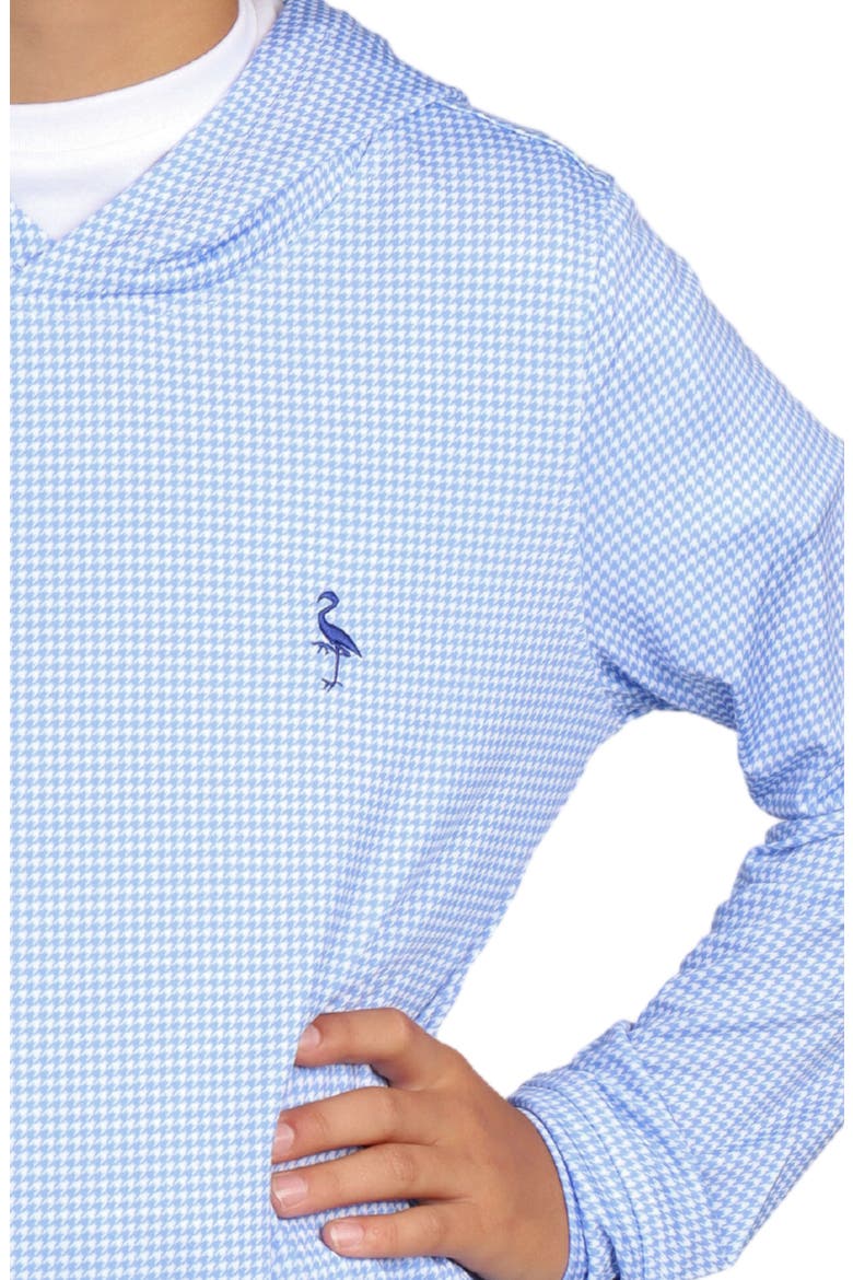 Kids' Houndstooth Performance Hoodie, Alternate, color, BLUE