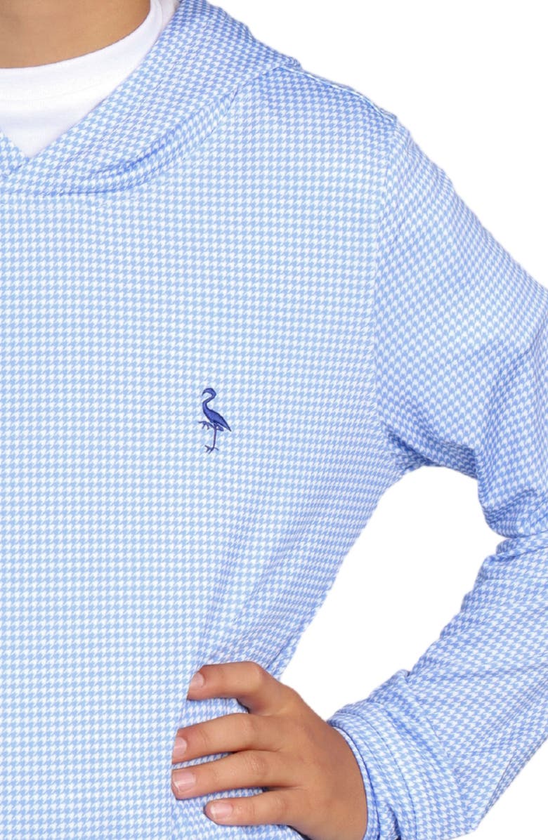 TailorByrd Kids' Houndstooth Performance Hoodie, Alternate, color, Blue