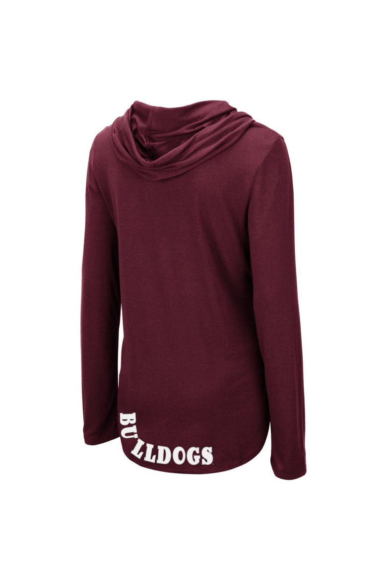 Women's Colosseum Maroon Mississippi State Bulldogs My Lover Lightweight Hooded Long Sleeve T-Shirt, Alternate, color, Maroon