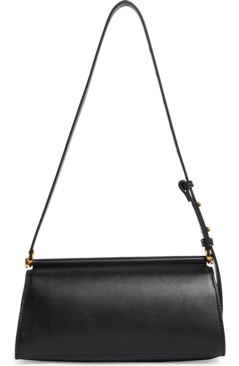 BCBG Sleek Angled Shoulder Bag, Alternate, color, Black