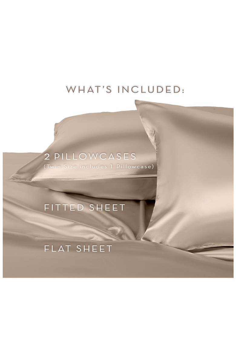 Elegance Satin Sheet Set, Alternate, color, CHAMPAGNE