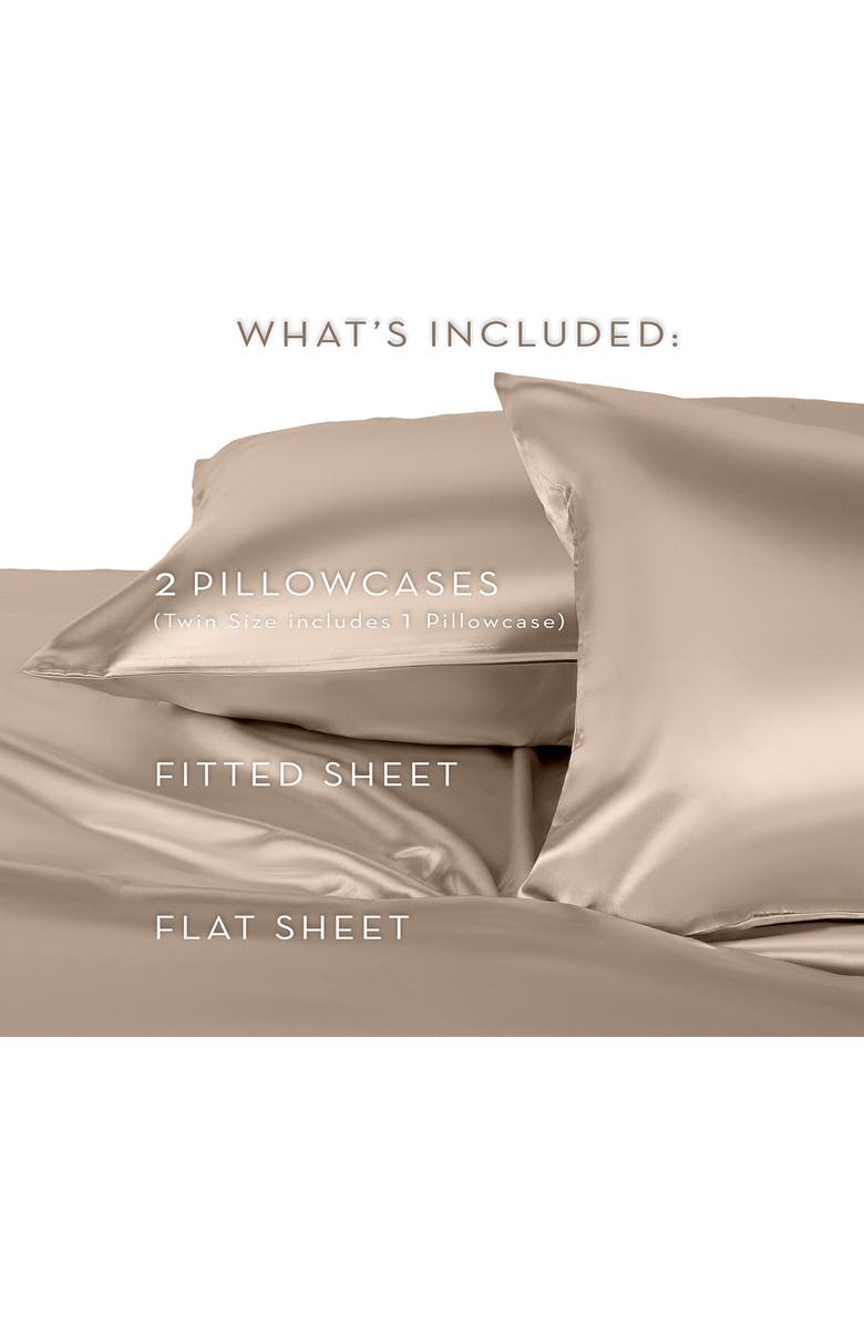 Martex Elegance Satin Sheet Set, Alternate, color, Champagne