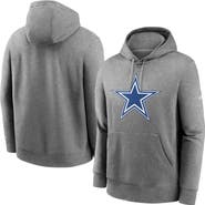 Nike Men's Nike Heathered Gray Dallas Cowboys Rewind Club Fleece Pullover Hoodie