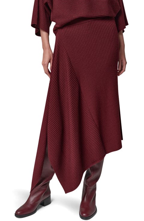 Ruffle Detail Merino Wool Sweater Skirt