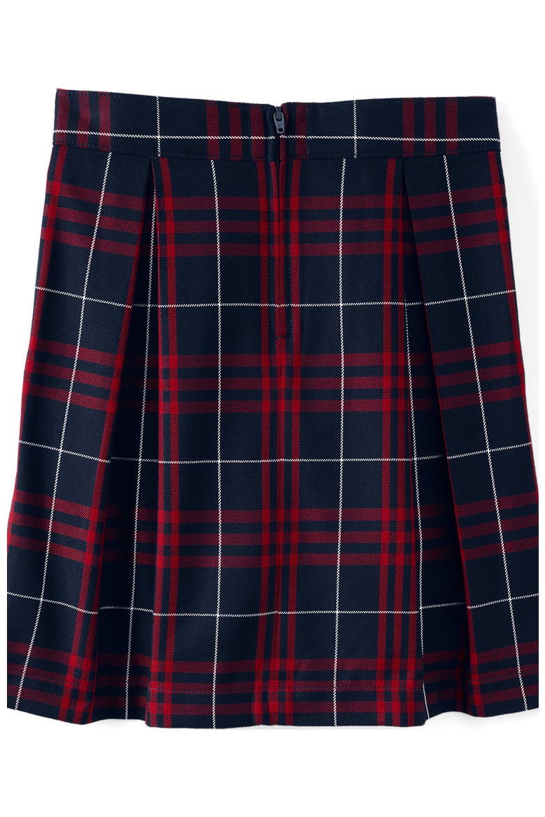 School Uniform Girls Plaid Skort Top of Knee, Alternate, color, Classic Navy Large Plaid