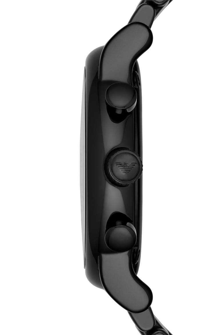 Men's Dress Bracelet Watch, 43mm, Alternate, color, BLACK