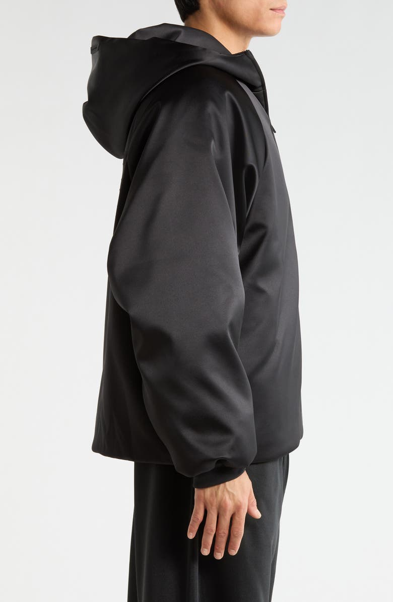 Fear of God Essentials Satin Bomber Jacket, Alternate, color, Vintage Black
