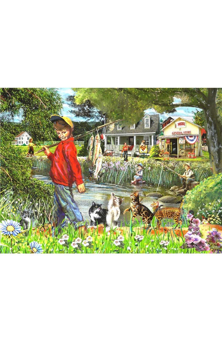 Sunsout Cat Fish 1000 piece Jigsaw Puzzle for Adults, Alternate, color, Multicolor