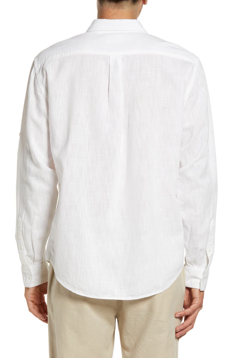 Billy Reid Westmoreland Scout Standard Fit Cotton & Linen Button-Up Shirt, Alternate, color, 