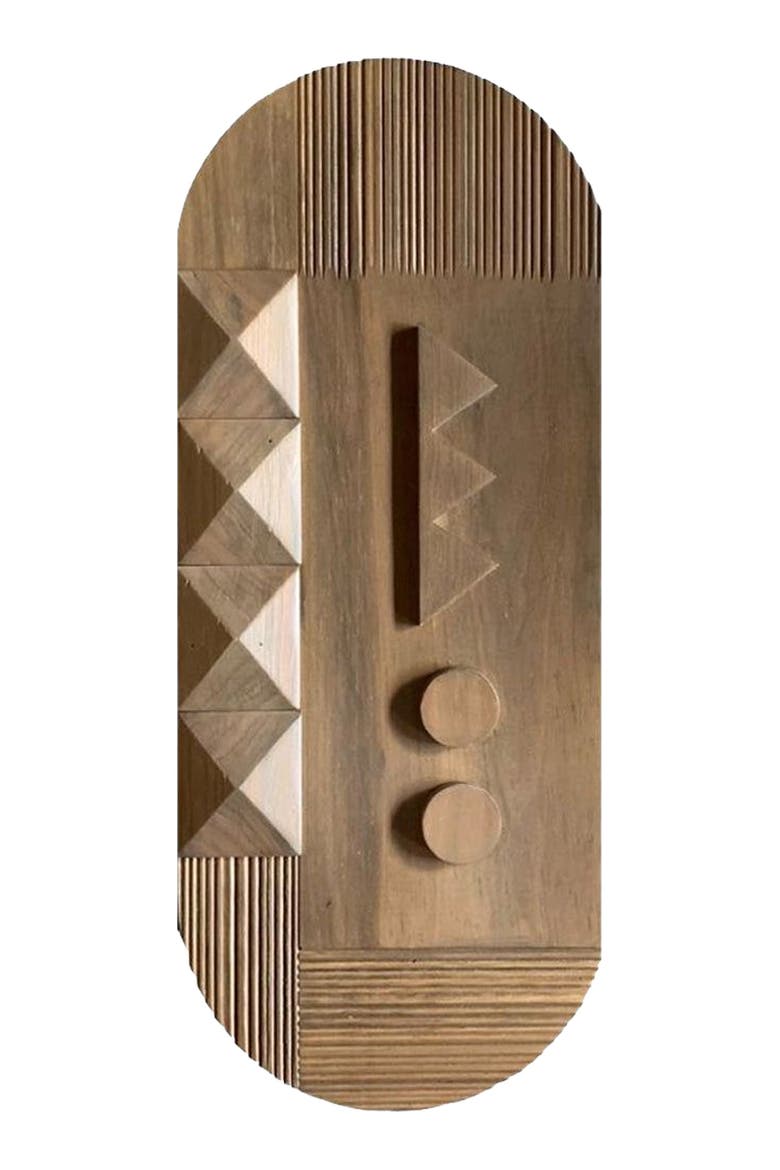 Planos II Wooden Wall Art, Main, color, Brown