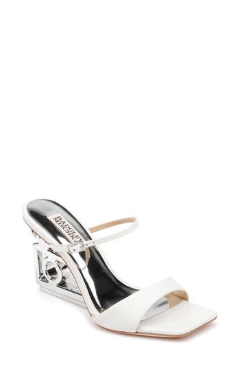 Badgley Mischka Collection Luna Wedge Slide Sandal In White