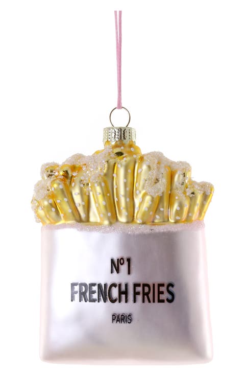 Fancy Fries Glass Ornament