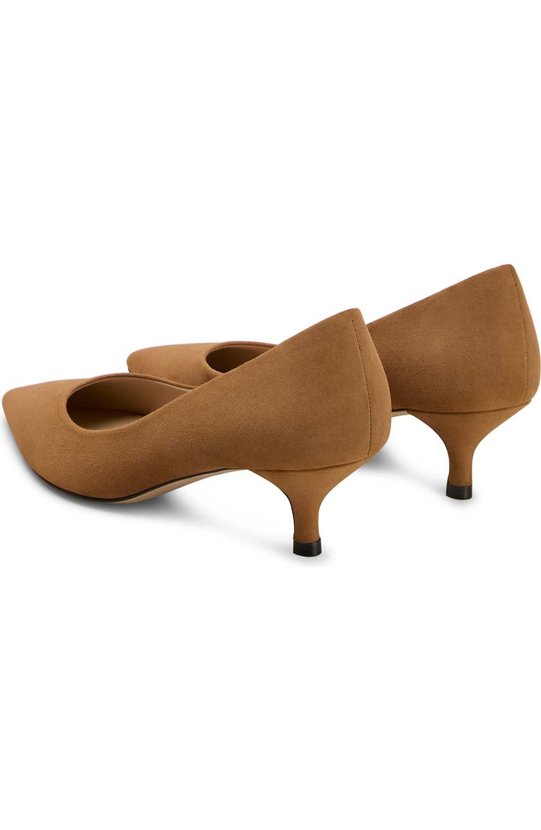 Stuart Weitzman Power Pointed Toe Kitten Heel Pump, Alternate, color, Toasted Almond